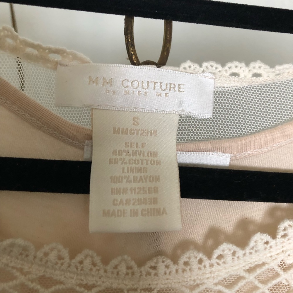 MM Couture Sheer Top - Picture 3 of 3